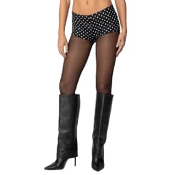 Women Dot Print Shorts Low Rise Bodycon Mini Shorts Summer Sexy Casual Short Pants Streetwear