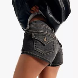 Y2K Retro Women Low Rise Denim Shorts Double Button Mini Jean Shorts Fitted Straight Leg For Casual Summer Streetwear