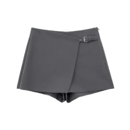 DUOPERI Women Fashion Solid Bandage Mini Skirt Shorts High Waist Female Chic Lady Casual Skort Culottes