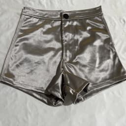 Summer Spring Glossy Sexy Plus Size Women Shorts Casual Zipper Dance Stage High Waist Tight Bottoms