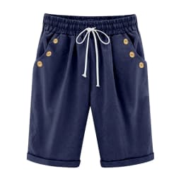 Casual Beach Ladies' Shorts Holiday Vocation Summer Slacks Women Solid Color Casual Button Pocket Elastic High шорты женские