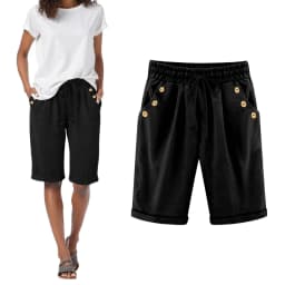 Casual Beach Ladies' Shorts Holiday Vocation Summer Slacks Women Solid Color Casual Button Pocket Elastic High шорты женские
