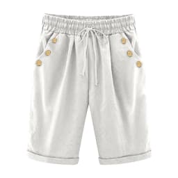 Casual Beach Ladies' Shorts Holiday Vocation Summer Slacks Women Solid Color Casual Button Pocket Elastic High шорты женские