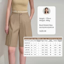 Amii Women's Shorts 2026 Summer New Office Casual Mid-Length Straight Leg Pants Versatile Knee Length Shorts for Women 12622021s