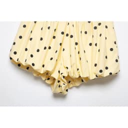 YENKYE New 2026 Women Yellow Polka Dot Bubble Shorts Elastic Waist Casual Cute Summer Bloomers