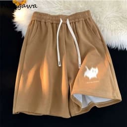 Women Clothing Pantalones Cortos De Mujer Summer Casual Shorts Streetwear BF Print Fashion Y2k Wide Leg Pants 2025 New Bottoms