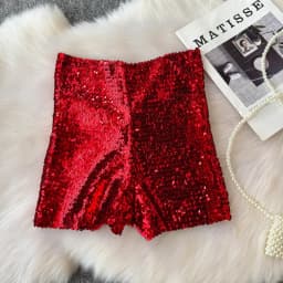 Summer New Fashion High Waist Heavy Industry Gradient Sequin Design Three-point Shorts Women's Hot Girls Slim-fit Casual Shorts