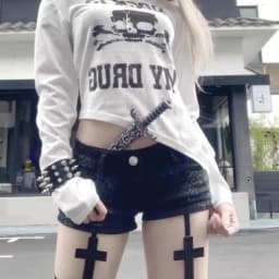 Y2k Shorts Street Booty Denim Shorts Women's Summer New Silver Snake Pattern Design Slim Skinny Hot Pants