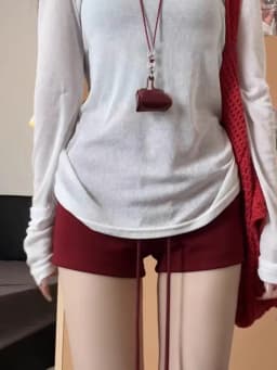 Nicemix Red Spicy Girl Casual Sports Shorts for Women Summer New Drawstring Yoga Wrap Hip Slimming High Waist Tight Shorts