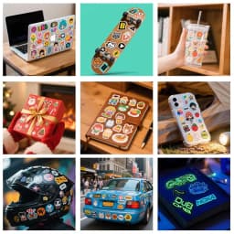 100PCS Custom Stickers Waterproof PVC Vinyl Customized Label LOGO Cartoon Decoration Personalized Glossy Matte Film For Business
