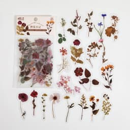 40 Piece/Pack Colorful Flower Retro Art Handbook Diary DIY Decoration PET Sticker for Album Notebook Girl Decorative Supplies