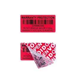 Red 100pcs Warranty Protection Sticker 1.57" x 0.79"(40mm x 20mm) Safe Seal Anti-Tamper Warranty Void open Label sticker