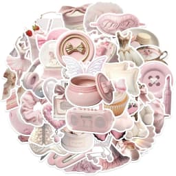 10/30/50PCS Kawaii Pink Ballet PVC Sticker Aesthetic Korean Stationery Decoration Scrapbooking School Supplies