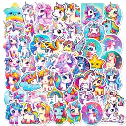 10/30/50PCS Unicorn Flight PVC Sticker Aesthetic Decoration Scrapbooking Korean Stationery School Supplies