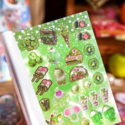 30sheets Showa Fantasy Series Kawaii Flash Die Cut Sticker Book DIY Junk Journal Diary Scrapbooking Material Stationery Stickers