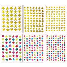 10 Sheets/Pack Of Children'S Gold-Plated Award Glitter Stickers Mother Teacher Praise Label Award Five-Pointed Star Love Sticker