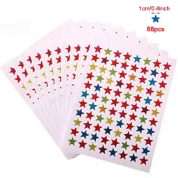 10 Sheets/Pack Of Children'S Gold-Plated Award Glitter Stickers Mother Teacher Praise Label Award Five-Pointed Star Love Sticker