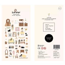 1 Pc Suatelier Series Cute Cartoon Decorative Stickers Transparent PVC Scrapbooking Stickers Korean Gift Stationery