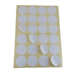 Diam 15mm to 90mm A4 Size Circle Sticker Paper Matte White Dots Label Sticker Round Die Cut Printer Stickers Paper 10 Sheets