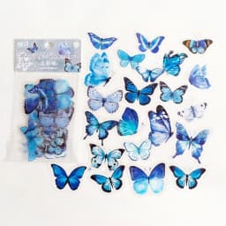 40 Pcs Colorful Butterflies PVC Stickers Kawaii Korean Stationery Collection for Diary Scrapbooking Label Decoration