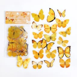 40 Pcs Colorful Butterflies PVC Stickers Kawaii Korean Stationery Collection for Diary Scrapbooking Label Decoration
