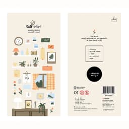 Korean Brand Suatelier Collection Daily Food Vlog Stickers DIY Scrapbooking Journey Diary Stationery Stickers Supplies