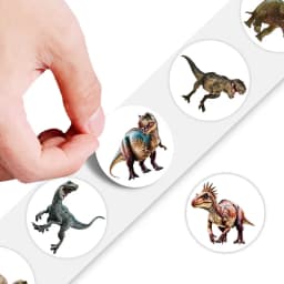 500pcs/roll Cartoon Dinosaur Stickers For School Reward Stickers Classroom Decoration Encouragement Sticker For Student Teacher