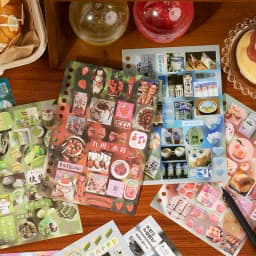 TIANZI 20/40 Pcs Retro Japanese Stationery Die Cut Stickers Book Cartoon Decorative for Handmade Scrapbooking Journal Supplies