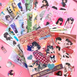 30sheets Kawaii Showa Diary Series Die Cutting Sticker Books DIY Diary Scrapbook Phone Case Aesthetics Stationery Stickers