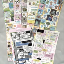 8pcs Set Korean Ins Cute Cartoon Cut Film Sticker for Phone Camera Luggage Journal Sticker Kawaii Decoration Sticker Gift