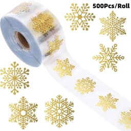 100-500pcs 1 inch Round Transparent Merry Christmas Stickers Self adhesive Holiday Stickers For Christmas Decor Wedding Cards