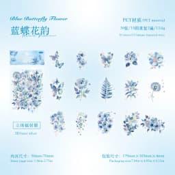 30pcs/1lot Kawaii Scrapbook Sticker Blues Dream Painting Scrapbooking Supplies Planner Decorative Stationery Sticker