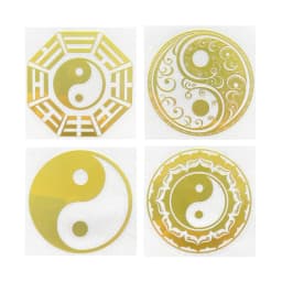 Five elements Yin and Yang Tai Chi Eight diagrams pattern metal stickers mobile phone stickers laptop car stickers decoration
