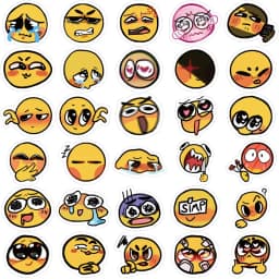10/30/60PCS Cute Mood Yellow Sticker Aesthetic Korean Stationery PVC Decoration Scrapbooking School Supplies