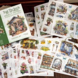 Journal GO 50pcs/lot A Taste in The World Vintage Stickers Collage Scrapbooking Sticker Creative DIY Journal Stationery Label