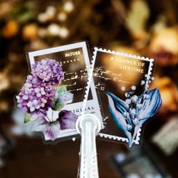 JIAMEI 30pcs/pack Transparent PET Flower Stickers Retro Film DIY Scrapbooking Decor Junk Journal Supplies Sticker Stationery