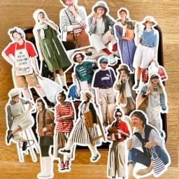26pcs Cute Fashion Street Shooting Women's Magazine Stickers Spring Summer Daily Wear Hand-Held Account Diary Collage Material