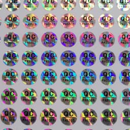 1000 Stickers 10mm Diameter Round Waterproof Square Hologram Sticker QC PASSED For Computer Mobile Packaging