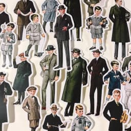 25pcs European Retro Characters Hand Account Material Stickers Vintage Men's Waterproof Decorative Stationary Planner