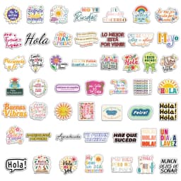 50/100PCS Spanish Motivational Stickers Cute and Exquisite Account Materials Phone Cases Laptop Suitcases Water Cups Waterproof