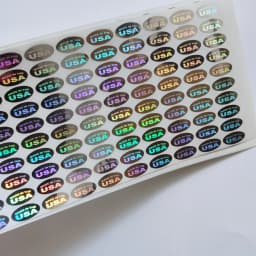 1000PCS 12.5X7MM MADE IN THE USA Sticker Hologram Warranty Type Country of Origin Label Silver Or Gold One Time Use