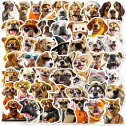 10/50/500pcs Funny Dog Stickers Cartoon Cute Decals Toy Stationery Guitar Phone Bicycle Laptop Luggage Car Graffiti Kids Sticker