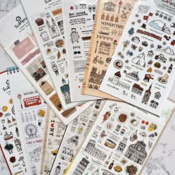 Korean Import Suatelier European Travel City Seoul Stickers Scrapbooking Diy Journal Dairy Cute Decor Stationery Sticker