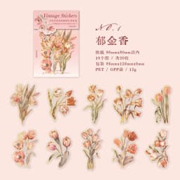 20 pcs/pack PET Plant Flowers Stickers aesthetic Stick Labels Decorative Scrapbooking material hand made Diy Supplies