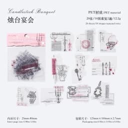 20pcs/lot kawaii Stationery Sticker Hazy traces junk journal Decorative Scrapbooking DIY Craft Sticker
