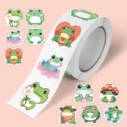 100-500pcs Cute Traveling Frog Cartoon Graffiti Stickers DIY Phone Guitar Laptop Notebook Suitcase Waterproof Sticker Kids Toy