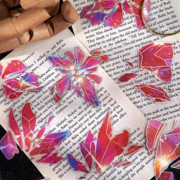 20 Sheets Broken Crystal Graffiti Stickers for DIY Scrapbook Suitcase Phone Laptop Guitar Decorative Stationery Office Supplies
