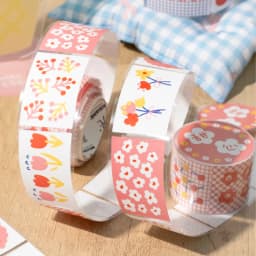 Journal GO 3x200cm Floral Flowers Masking Tape Decorative Paper Tape Stickers for Scrapbooking Gift Wrapping DIY Craft