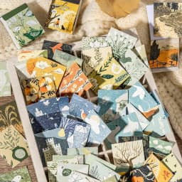 Journal GO 50pages Four Seasons in Bloom Sticker Book Aesthetics INS Design DIY Journal Scrapbook Decor Scenery Sticker
