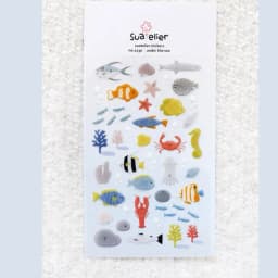 Korean Import Original Suatelier Under The Sea 3D Crystal Stickers Scrapbooking Diy Journal Stationery Sticker Deco Art Supply